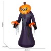 Gemmy Airblown Inflatable Pumpkin Reaper, 4 ft Tall, Multi - 3 of 4