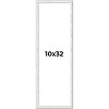 PosterPalooza | Panoramic Textured White Picture Frame - UV Acrylic, Foam Board Backing, Hanging Hardware - 2 of 4
