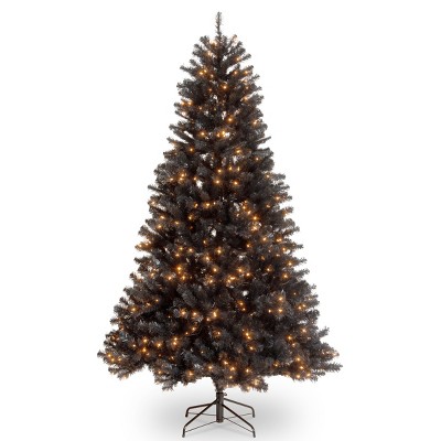 Prelit Black North Valley Spruce Artificial Christmas Tree Clear Lights - National Tree Company