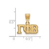 Black Bow Jewelry 14k Yellow Gold Plated Sterling Silver Gamma Phi Beta Greek Life Medium Pendant - 2 of 3