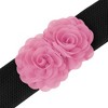 INSPIRE CHIC Women's Elastic Wide Double-Flower Stretch Corset Waist Belt 1 Pc - 2 of 4