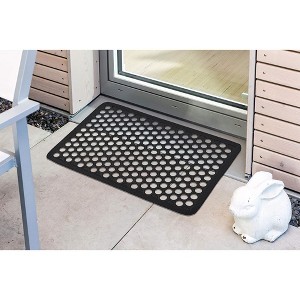Evideco French Home Goods Front Door Mat HAROLD for Outdoor Weather-Resistant & Durable Rubber Rug - Non-Slip Entryway Doormat - 24x16 Inches - 1 of 4