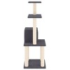 vidaXL Cat Tree Dark grey Engineered wood, Plush, Sisal Medium - 4 of 4