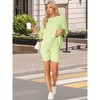 cheibear Women's Knit Loose Fit T-Shirt with Biker Shorts Lounge Sleepwear Pajama Sets - 4 of 4