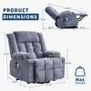 Power Lift Recliner Chair for Elderly with Heat, Massage, Cup Holders, USB Port & Side Pocket, Chenille Electric Sofa - 2 of 4