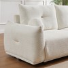 90" Lamb's Wool 2-Seater Cushion Sofa with 2 Cushions - 4 of 4
