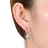 Elegant Rhodium-Plated Pear Drop Earrings Adorned with Sparkling Cubic Zirconia for a Refined and Sophisticated Look - 2 of 3