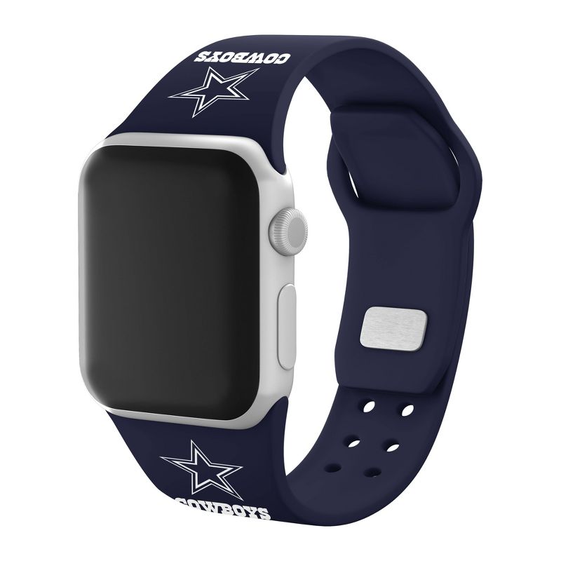 NFL Dallas Cowboys Apple Watch Compatible Silicone Band - Blue, 1 of 4
