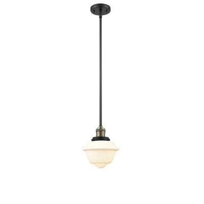 Oxford - 1 Light Stem Hung Mini Pendant In Traditional Style-8 Inches Tall and 7.5 Inches Wide