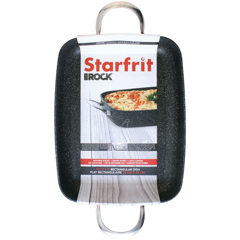 Starfrit 13-In. x 10-In. x 2.5-In. Nonstick Aluminum Oven Dish with Stainless Steel Handles, 3 of 5