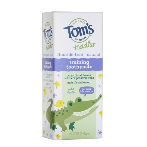 Tom's Of Maine Fluoride-Free Toddler Training Toothpaste Mild Mint - 1.75oz : Target Tom's Of Maine Fluoride-Free Toddler Training Toothpaste Mild Mint - 1.75oz : Target