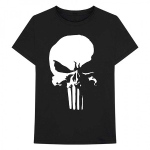 Mens Punisher Hard Shadow Skull Logo T-Shirt - 1 of 2