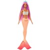 Barbie Mermaid Doll with Pink Hair, Soft Orange Tail and Headband Accessory - 2 of 4