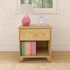 Max & Lily Classic Wood Nightstand with 1 Drawer, Kids Bedside Table/End Table, Small Nightstand for Bedroom - 2 of 4
