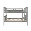 NicBex Full Size Bunk Bed Convertible Wooden Bed Frame with Ladder and Full Length Guardrail for Bedroom, Dormitory, No Box Spring Required, Gray - 3 of 4
