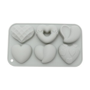 Unique Bargains Candy Moulds 6-Cavity Heart Shape Variations Candy Mould Hand Wash 6.93"x4.06"x0.98" 1 Pc - 1 of 4