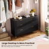 Garvee Fluted 6 Drawer Dresser for Bedroom, 54" Wide Modern Chest of Drawers with Deep Drawers, Large Double Dresser, Wooden Dresser Organizer - 4 of 4