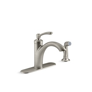 Kohler Linwood One Handle Stainless Steel Kitchen Faucet Side Sprayer Included - 1 of 1