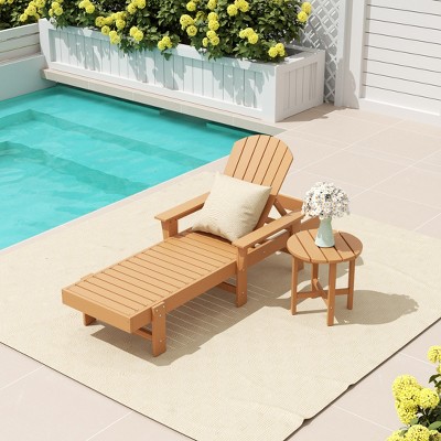 WestinTrends Dylan 2 Piece Adirondack Reclining Chaise Lounge With Arms