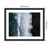 Kate and Laurel Framed Art Ocean Waves on the Black Beach in Iceland by Michael Schauer, 43x35, Oliver Black Narrow - 2 of 4