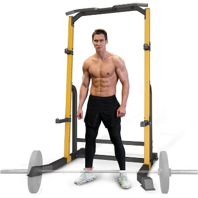 Adjustable Pull Up Bar and Dip Station, Free Standing Squat Rack for Chin-Ups and Full Body Home Workouts