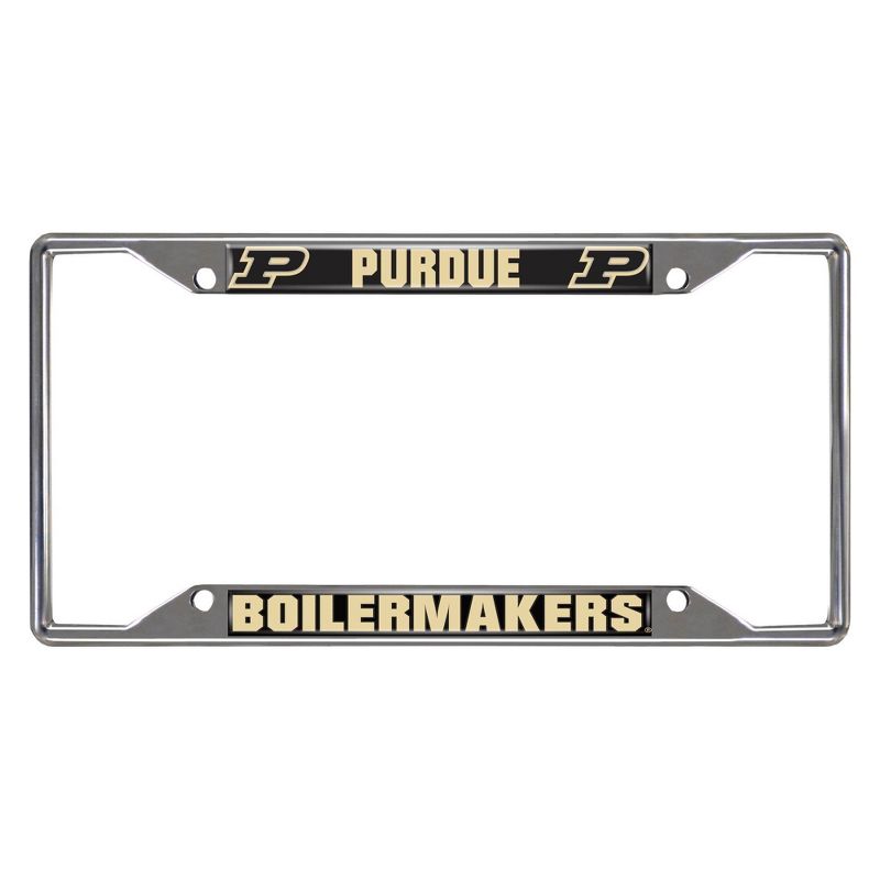 NCAA Purdue Boilermakers University Stainless Steel License Plate Frame, 1 of 4