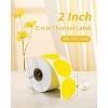 JADENS 2-Inch Round Thermal Sticker Labels – Self-Adhesive, Waterproof, 750 Labels/Roll (Yellow) - 2 of 4