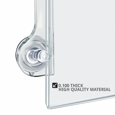 Clear Acrylic Window Sign Holder Frame with Suction Cups