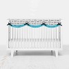 Bacati - Love Black/Turq Long Side Crib Rail Guard Cover - 3 of 4