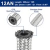 Unique Bargains 12AN Fuel Hose AN12 3/4" Universal Braided Stainless Steel CPE Oil Fuel Gas Line Hose Silver Tone - 3 of 4