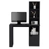 Vynxaria Writing Desk with Bookcase and Cabinet - Black - 3 of 4