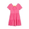 Lands' End Kids Short Sleeve Slub Jersey Tiered Dress - 3 of 4