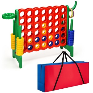 Costway Giant 4 in A Row Jumbo 4-to-Score Game Set W/Storage Carrying Bag for Kids Adult - 1 of 4