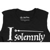 Seven Times Six Harry Potter Solemnly Swear Womens' Cut-Off Sleeve Muscle Juniors Tee T-Shirt Black - 3 of 3