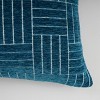 Staggered Striped Chenille Woven Jacquard Square Throw Pillow - freshmint - 3 of 4