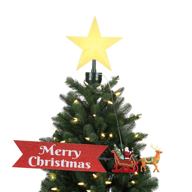 Mr. Christmas Mr. Christmas Santa's Sleigh Animated Tree Topper, 3 of 4