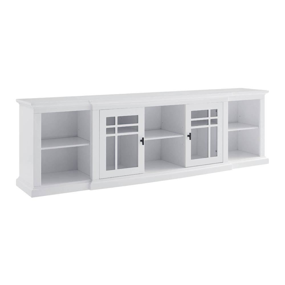 Photos - Mount/Stand Transitional 2 Window Pane Door TV Stand for TVs up to 85" White - Saracin