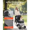 Pet Stroller 44 LB Foldable 4-Wheel Dog Stroller with Reversible Handle - 3 of 4