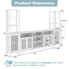 3-Piece Large TV Stand with Bookshelves for TVs Up to 70", TV Entertainment Center Media Center with Doors and Shelves, 70 Inch TV Hutch - 3 of 4