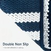 Attop Bathroom Rugs Set 2 Piece, Extra Soft and Absorbent Fluffy Striped Chenille Bath Mat Rug Set - 3 of 4