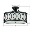 Crystorama Lighting Graham 3 - Light Semi-Flush Mount in  Matte Black - 2 of 4