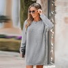 Women's Heathered Knit Mini Sweater Dress - Cupshe - 3 of 4