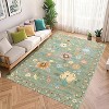 Floral Rug, Washable Low-Pile Rug for Kitchen & Hallway, Easy-Clean Non-Slip Mat to Enhance Comfort in Bedroom - 3 of 4