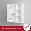 VANIRROR White Bathroom Wall Cabinet, Wooden Medicine Cabinet with Adjustable Shelf, Over Toilet Storage Cabinet for Bathroom, Kitchen, Laundry - 4 of 4