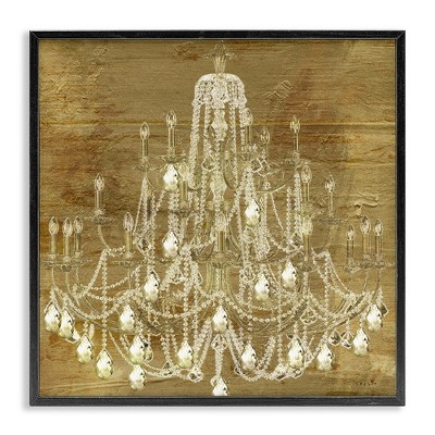 Stupell Industries Vintage Glam Crystal Chandelier, 12" x 12"