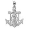 Black Bow Jewelry 14k Yellow or White Gold Mariners Crucifix Cross Pendant, 20 x 31mm - 3 of 4
