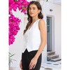 INSPIRE CHIC Women's Fashion Sleeveless Button Down V Neck Crop Summer Vest - 4 of 4