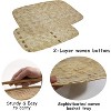 Attop Set of 4 Bamboo Wicker Serving Trays for Foods & Drinks, Rectangular Breakfast Lap Trays - 4 of 4