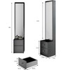 Runesay Modern Full Body Mirror Cabinet, Extra Large Mirror, Multi Layer High Capacity Storage - 2 of 4