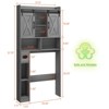 Over The Toilet Storage Cabinet with Sliding Door & Toilet Paper Holder Stand - 2 of 4